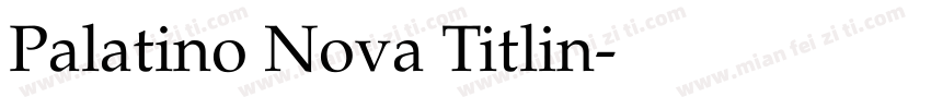 Palatino Nova Titlin字体转换